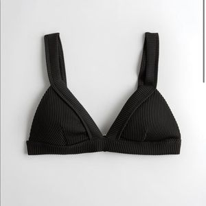 Hollister ribbed triangle bikini top
